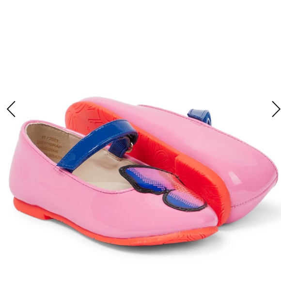 Sophia Webster Butterfly Patent Leather Flat in Pink Sz 29 EUR - Picture 5 of 16